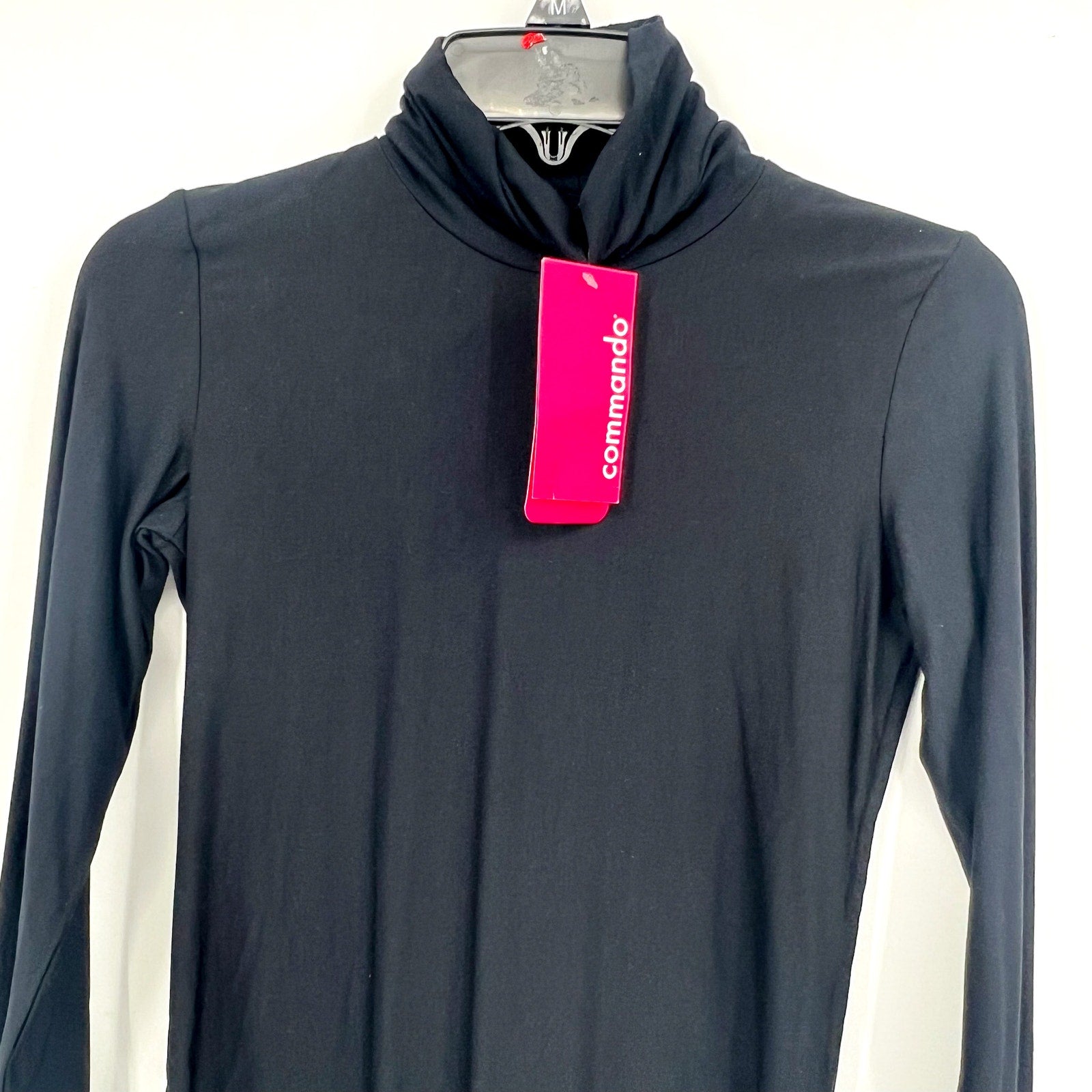 COMMANDO Women's Butter Turtleneck Bodysuit Small Black Long Sleeve NWT