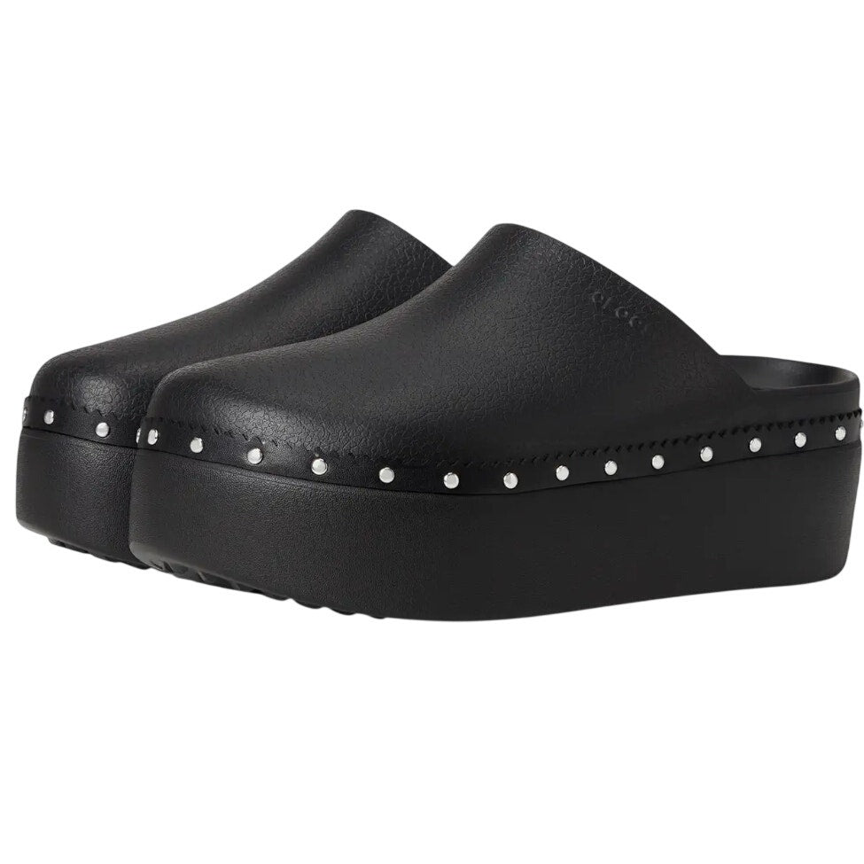 Crocs Womens Dylan Platform Clogs US 7 EU 37.5 Black Studded NIB