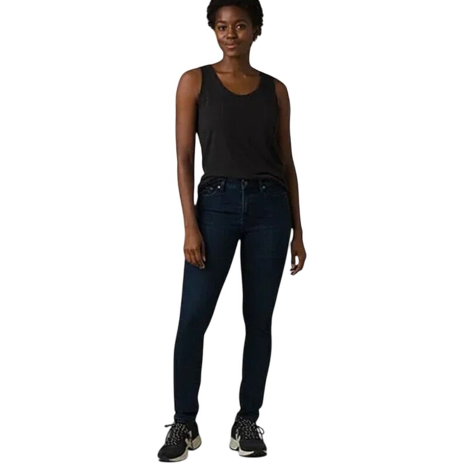 Prana Womens Sienna Skinny Jeans 26x31 US 2 Deep Blue Stretch Denim Mid Rise NWT