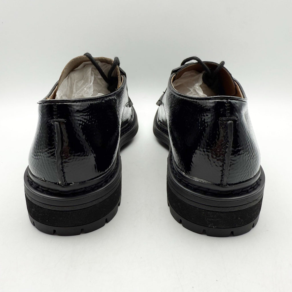 Franco Sarto Womens Sendra Lug Sole Derby Shoes US 7.5 M EU 37.5 Black NIB