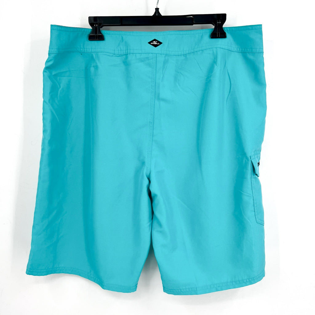O'Neill Mens Santa Cruz Solid 2.0 Board Shorts Size 33 Turquoise Blue NWT