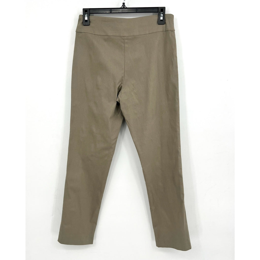 KRAZY LARRY Women's Pull-On Ankle Pants Size 4 Taupe High Rise Stretch NWT