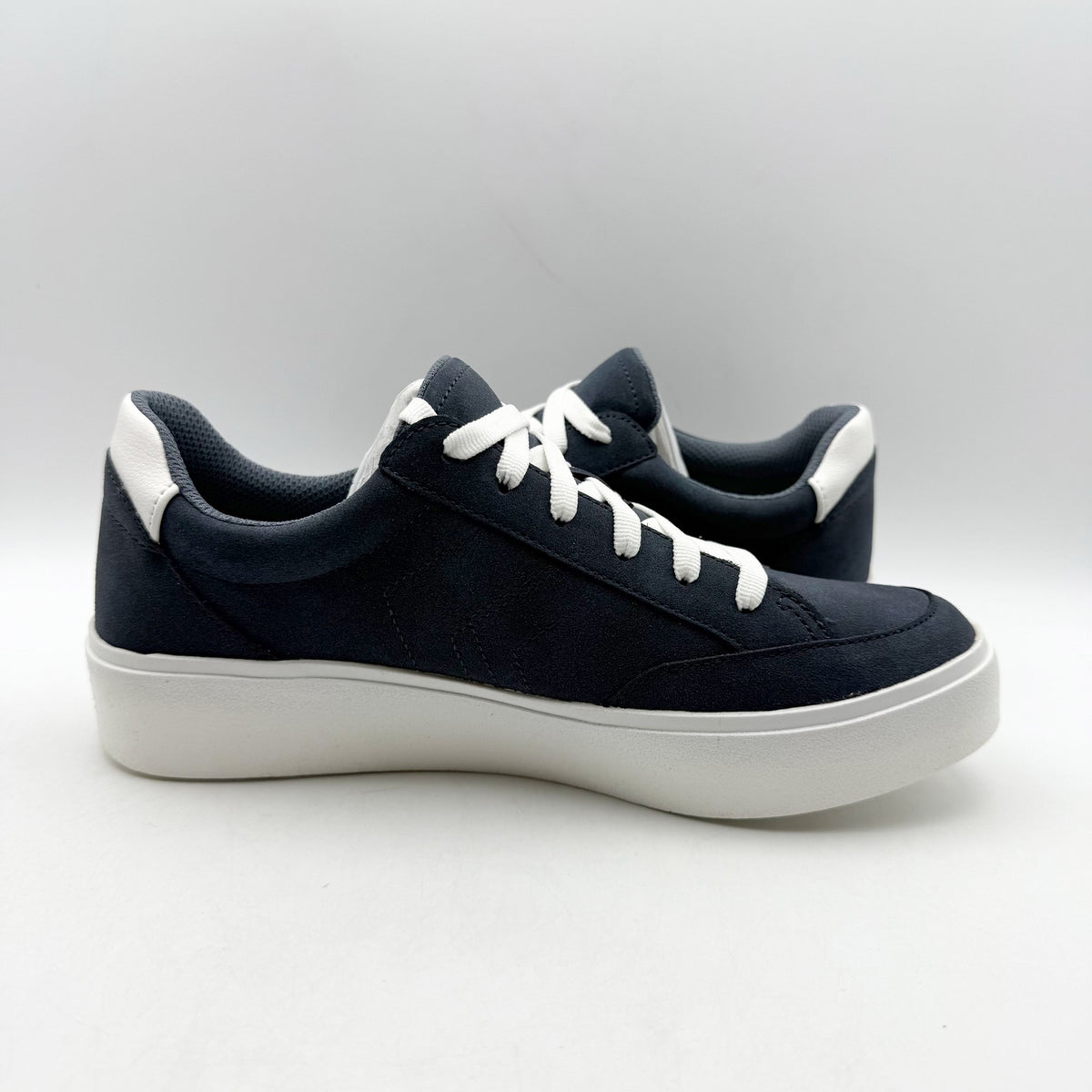 Dr. Scholls Womens Madison Low Top Sneakers Size 9.5 Navy Blue Vegan Leather NIB
