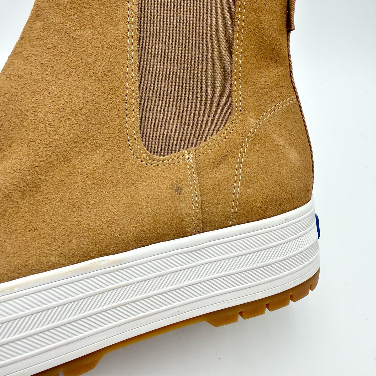 KEDS Womens The Platform Chelsea Boots Size 6.5 Brown Tan Suede NWOB