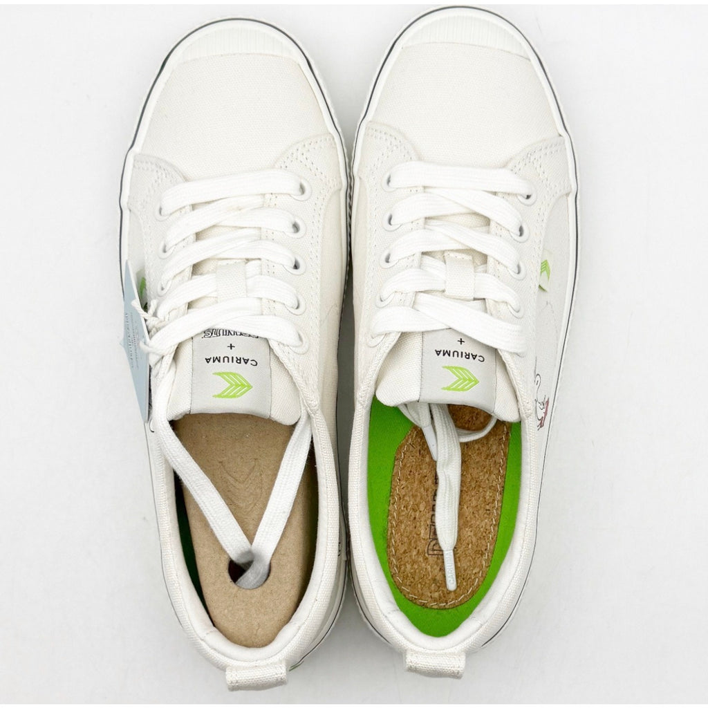 Cariuma OCA Low Peanuts Skate Sneakers Womens 7 Off White Canvas Snoopy NIB