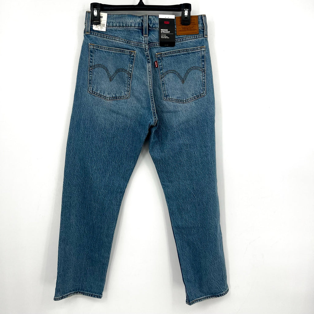 LEVI'S Womens Wedgie Straight Jeans 29x28 US 8 Calling All Blue 34964-0178 NWT