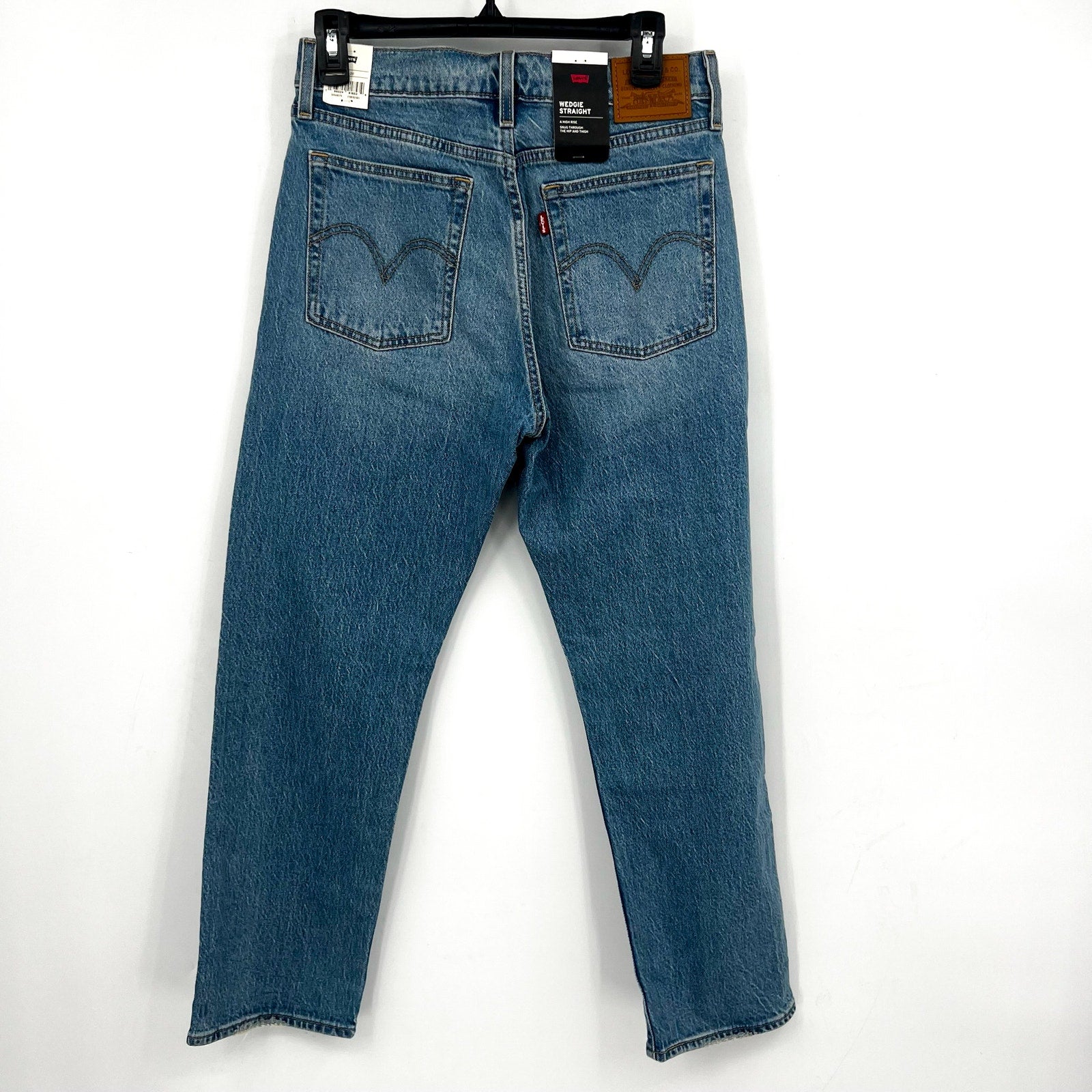 LEVI'S Womens Wedgie Straight Jeans 29x28 US 8 Calling All Blue 34964-0178 NWT