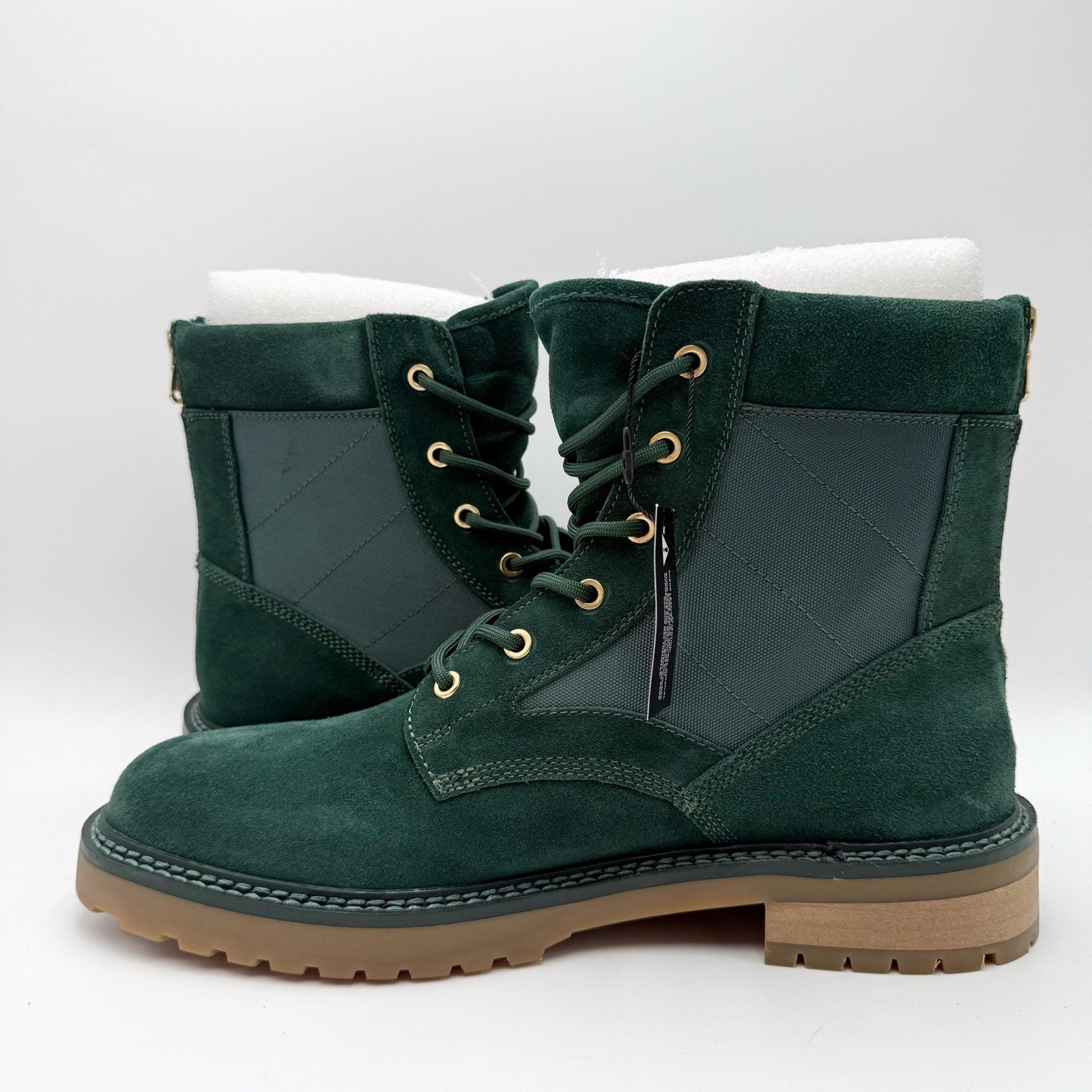 Saint Morta Mens Legion Ankle Combat Boots Size 10 EU 44 Green Gum Suede NIB