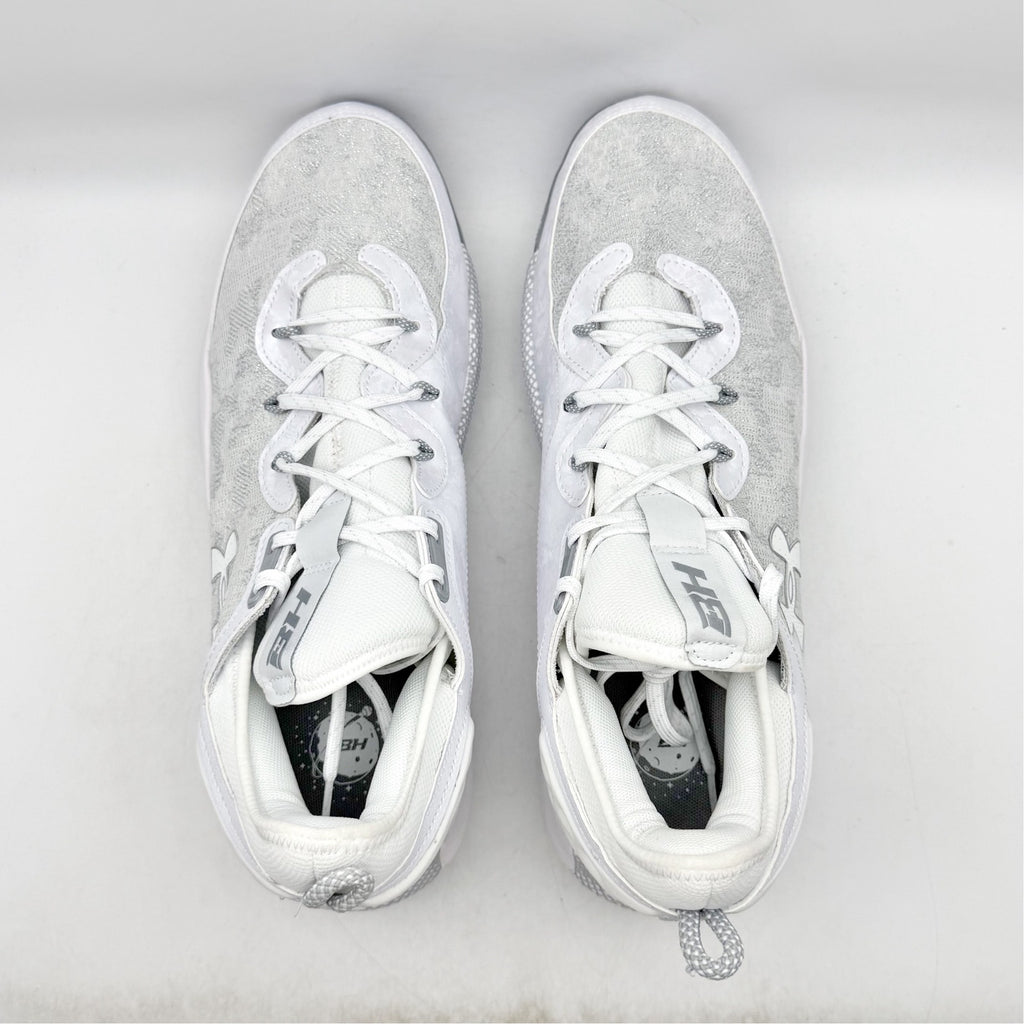 Under Armour Mens Harper 8 Elite Baseball Cleats Size 6.5 EU 39 White Grey NWOB