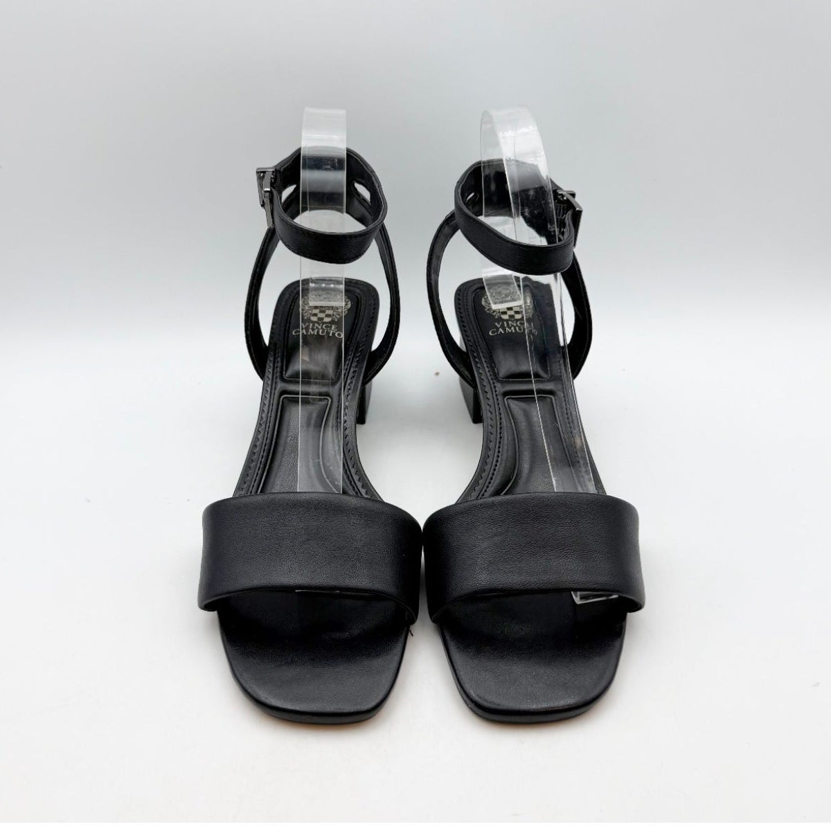 Vince Camuto Womens Acaylee Heeled Sandals Size 7.5 WIDE EU 38 Black NIB