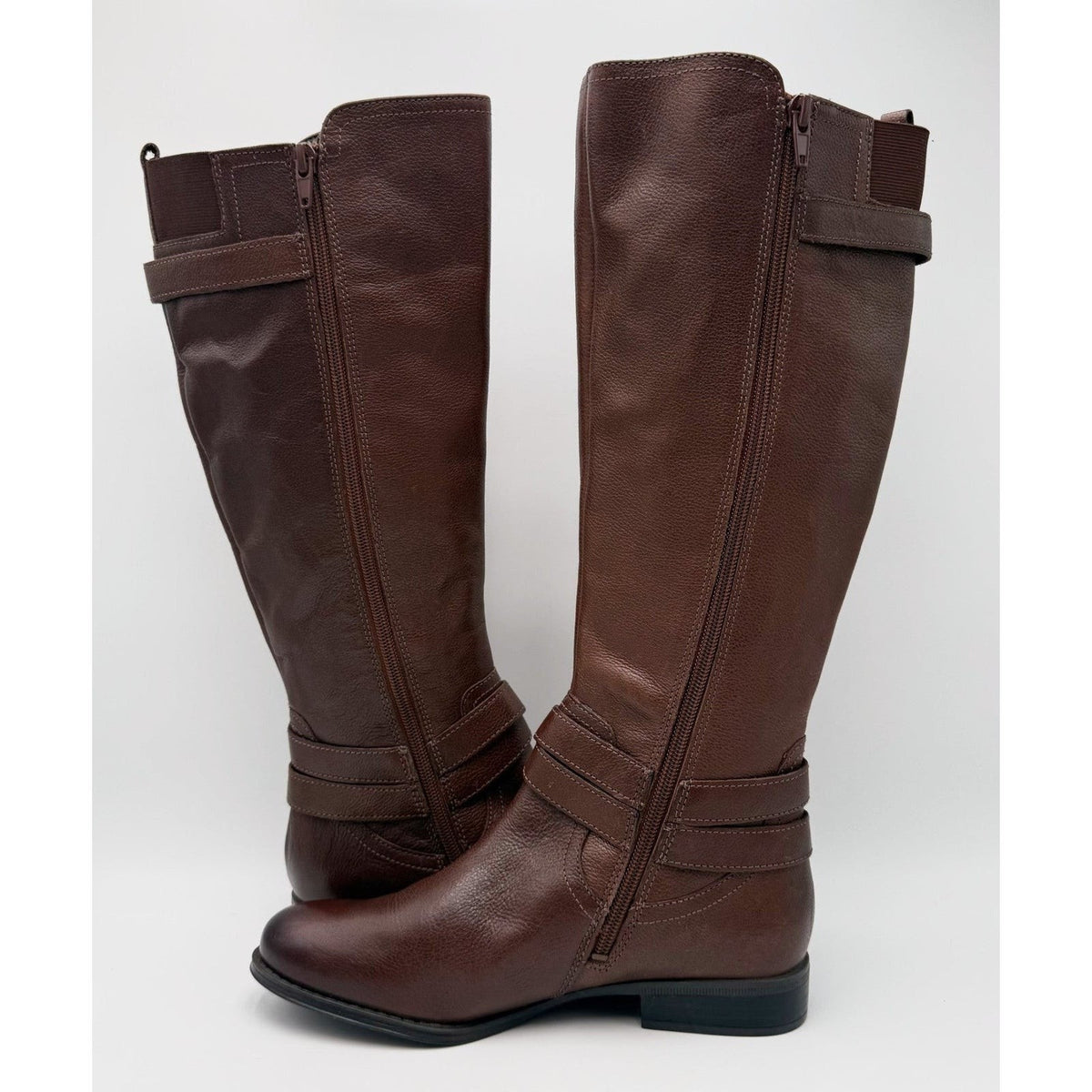 Naturalizer Womens June Knee High Riding Boots Size 10 EU 40 Brown Leather NWOB