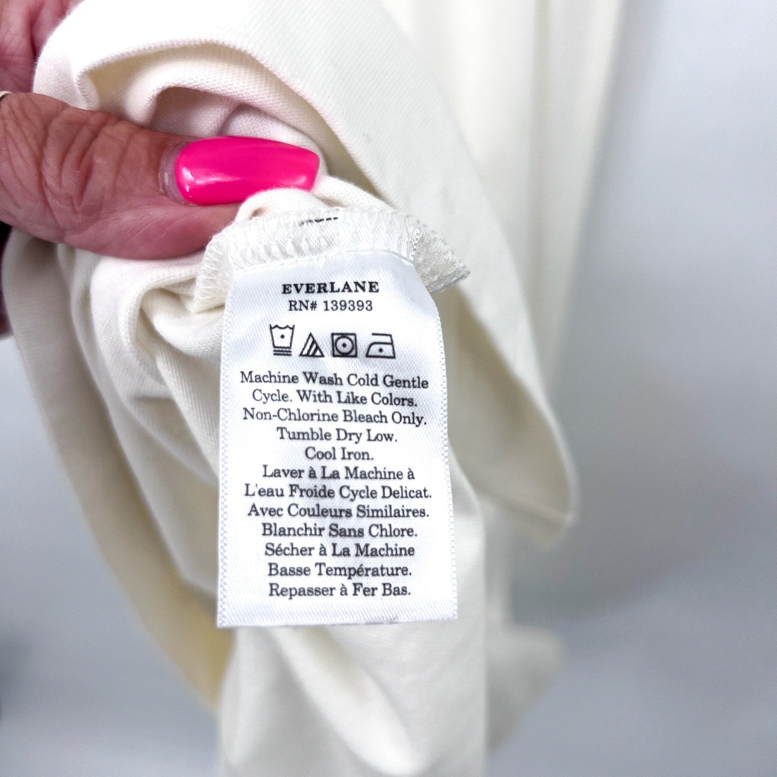 EVERLANE Women's The Organic Cotton Waisted Dress XS White Short Sleeve NWT