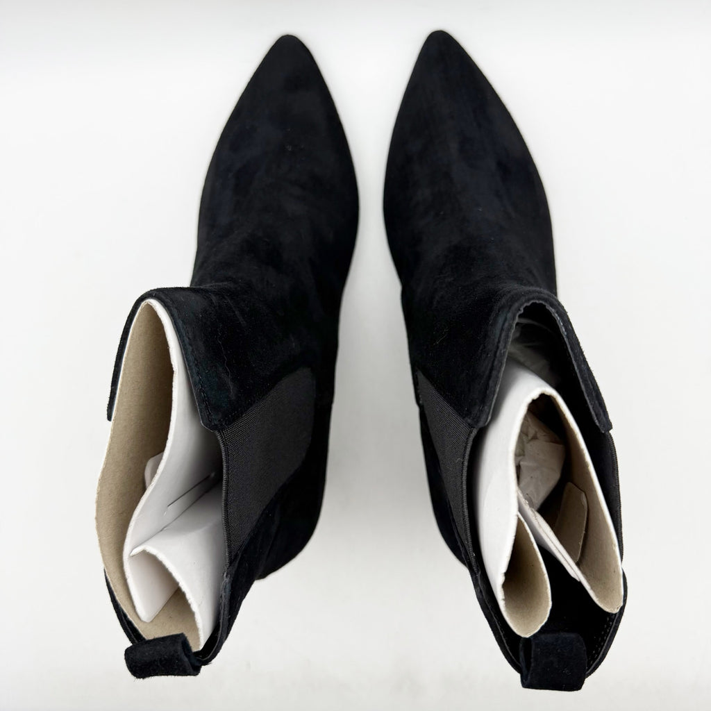 Dune London Womens Obvious Ankle Bootie EU 40 US 10 Black Suede NIB
