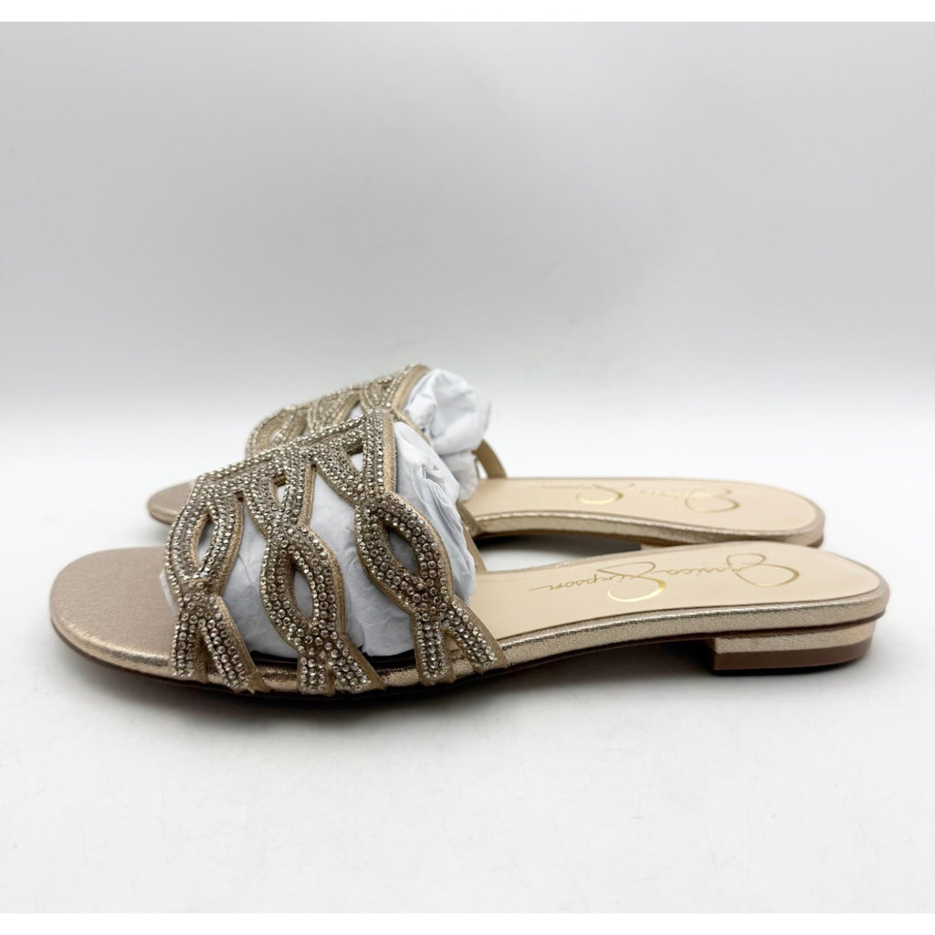 JESSICA SIMPSON Women's Dorothea Sandals Size 7 M Gold Champagne Slip On NIB