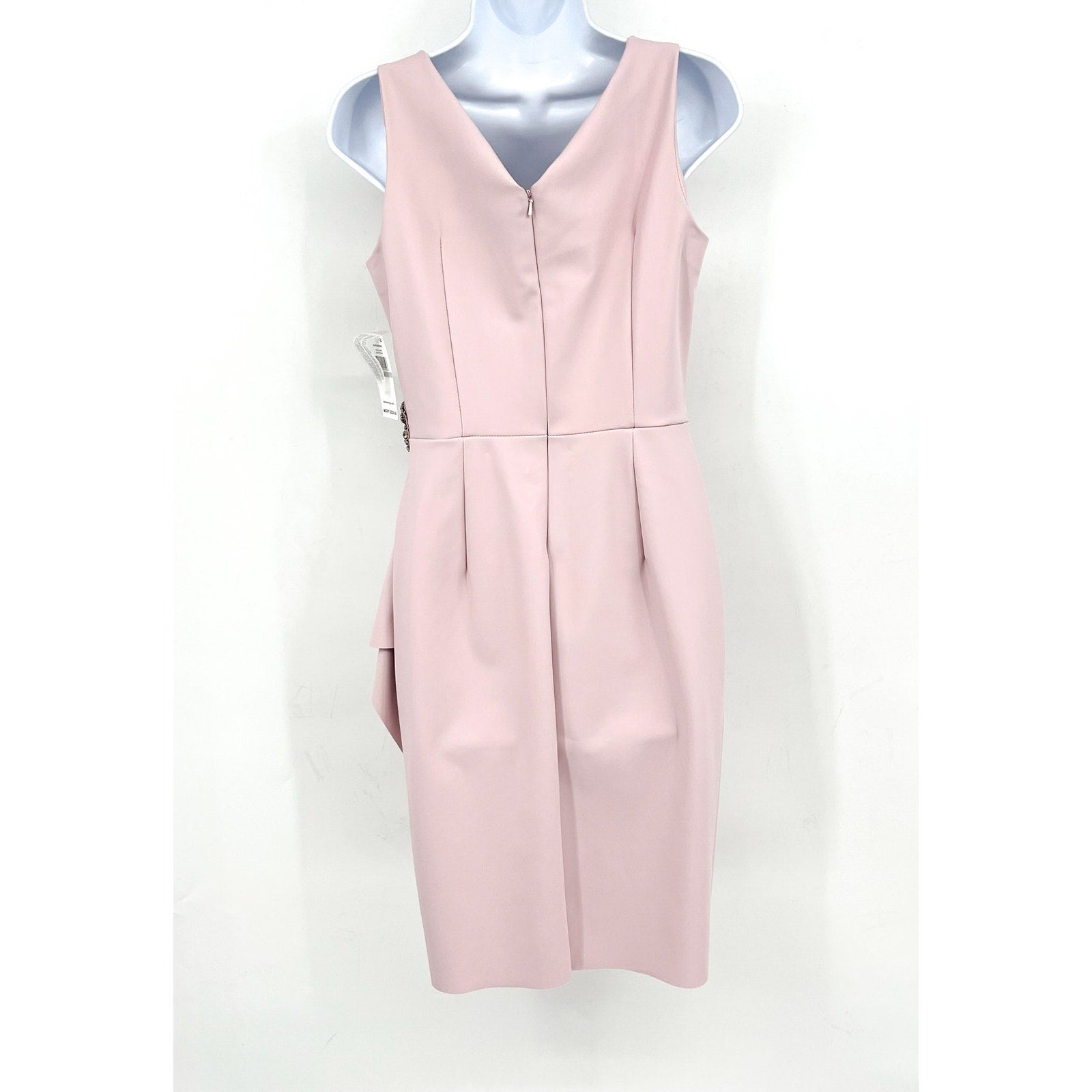 ALEX EVENINGS Womens Cocktail Dress Size 6 Blush Pink Embellished Sleeveless NWT