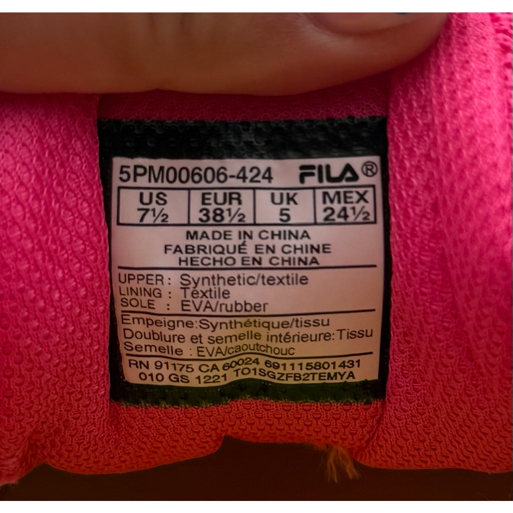 FILA Womens Double Bounce 3 Pickleball Athletic Shoes Size 7.5 Blue Pink NIB