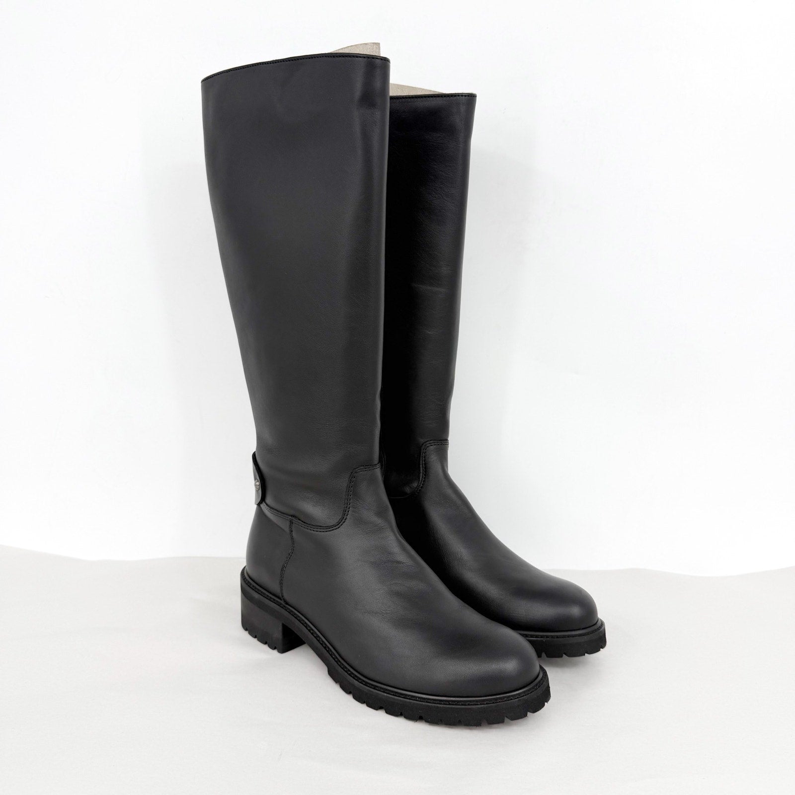 La Canadienne Womens Cate Knee High Boots US Size 9 EU 39 Black Leather NWOB