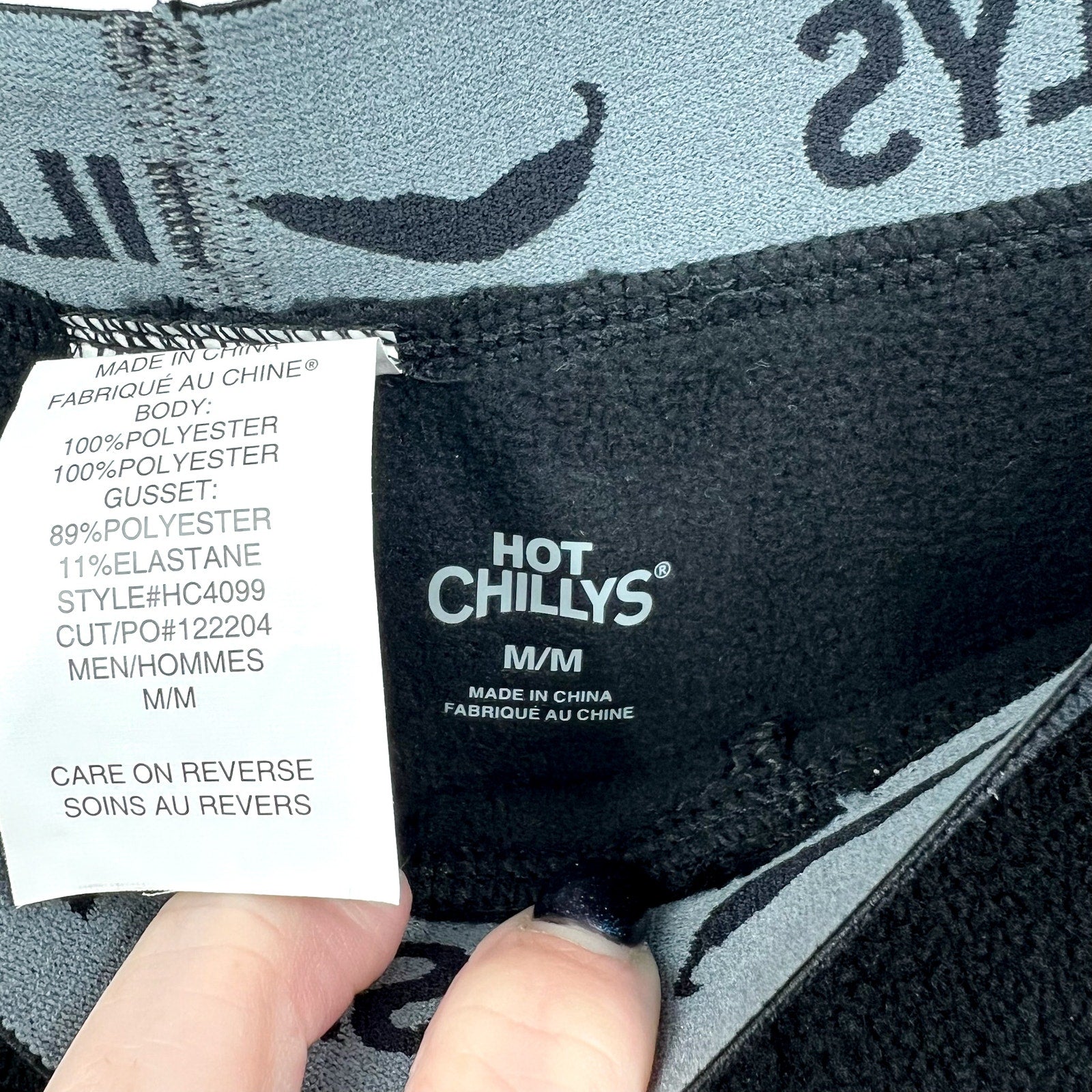 HOT CHILLYS Men's La Montaña Bottom Base Layer Medium Black Fleece NWT
