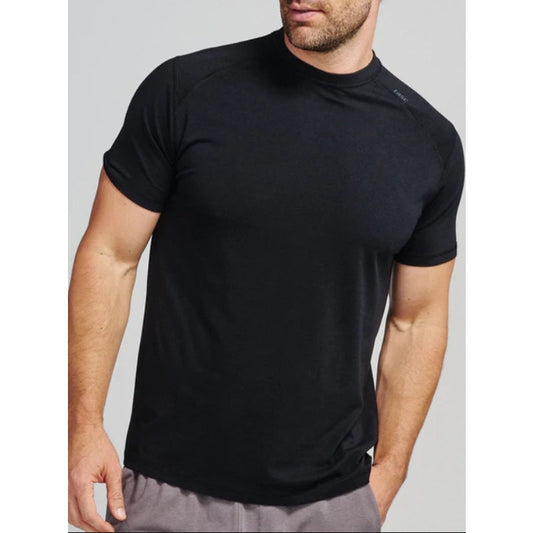 TASC Mens Carrollton Fitness T-Shirt Small Black Short Sleeve Organic Cotton NWT