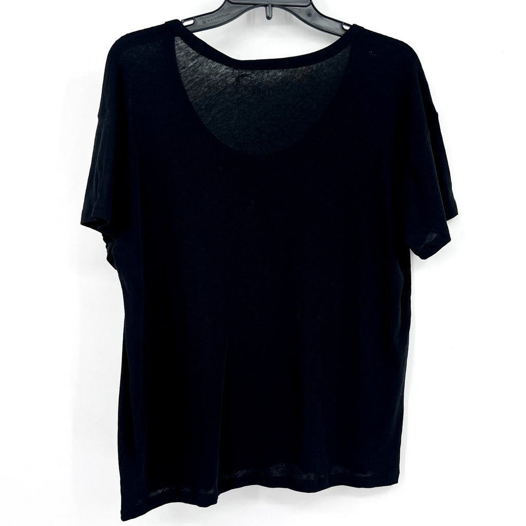 EVERLANE Women's The Air Scoop-Neck Tee Medium Black Short Sleeve NWT