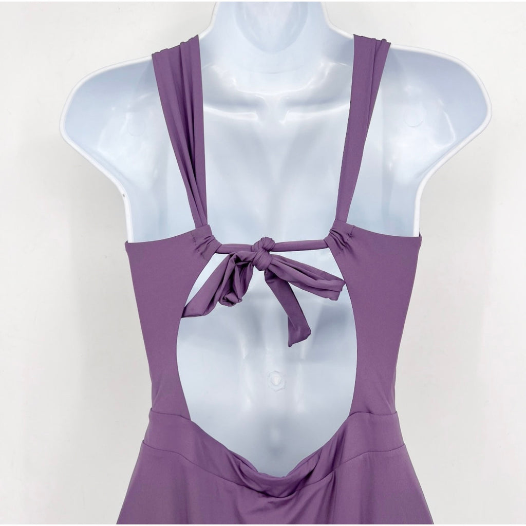 BECCA Women's Color Code Rylie Bandeau One-Piece Swimsuit Large Purple Fig NWT
