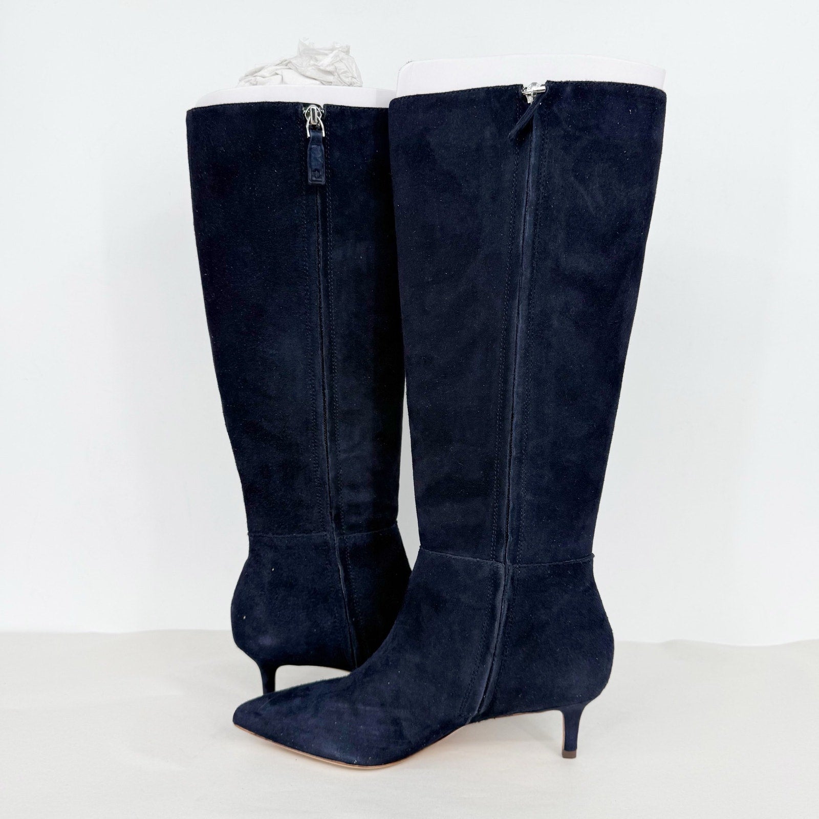 Lauren Ralph Lauren Womens McKay Knee High Boots US 6 B Navy Blue Suede NIB