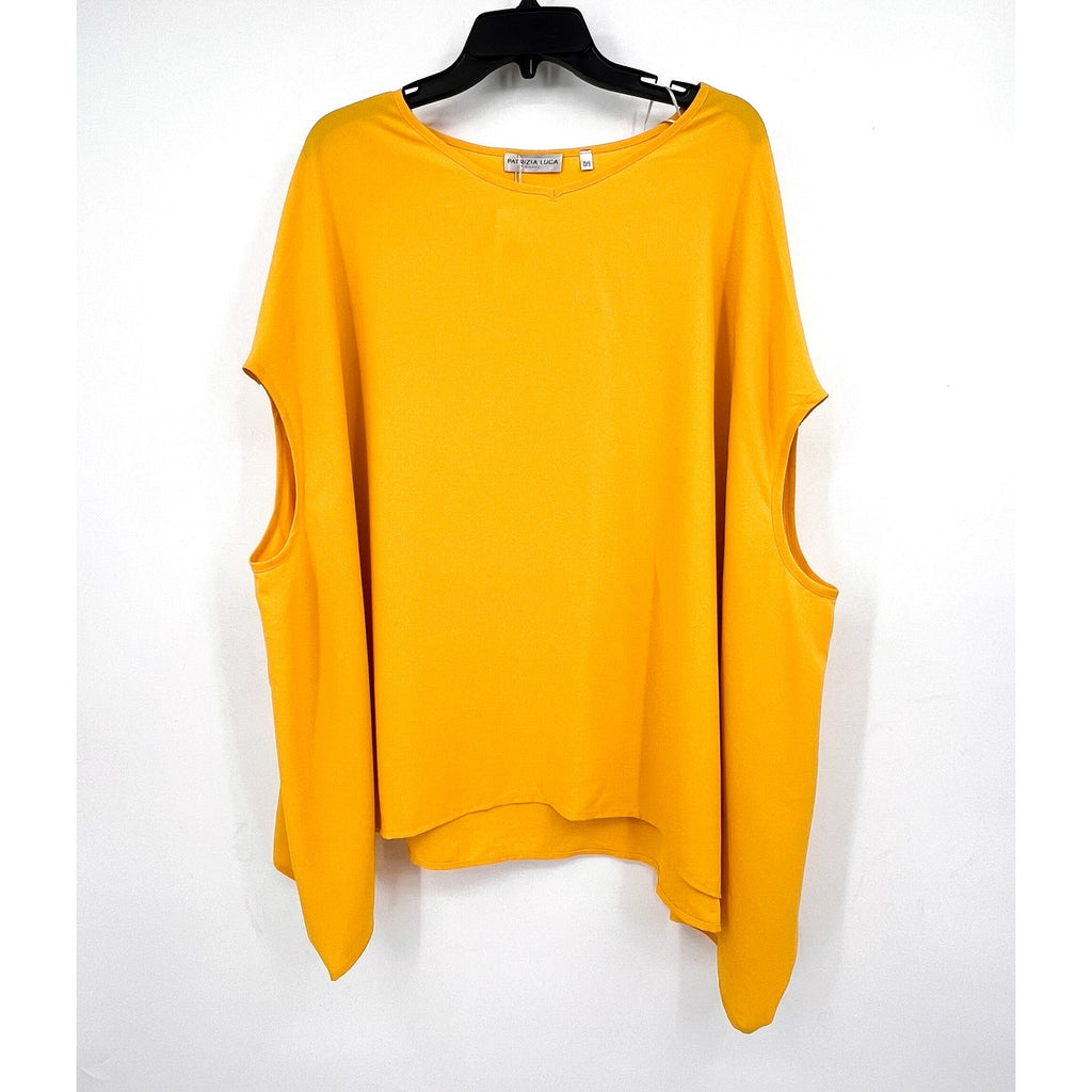 PATRIZIA LUCA Women's Oversized Caftan Tunic Top One Size Bright Yellow NWT