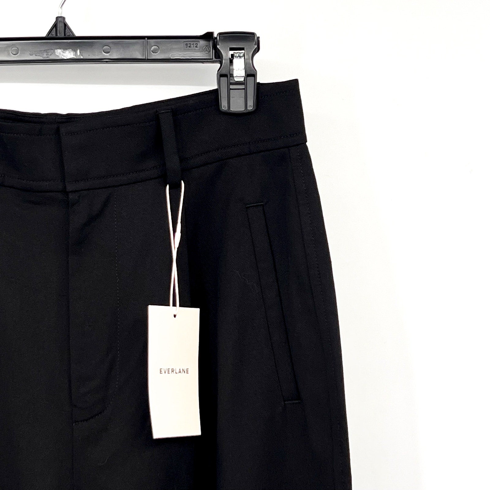 Everlane Womens The Way-High Drape Pants Size 4 Black 31" INSEAM Pleated NWT