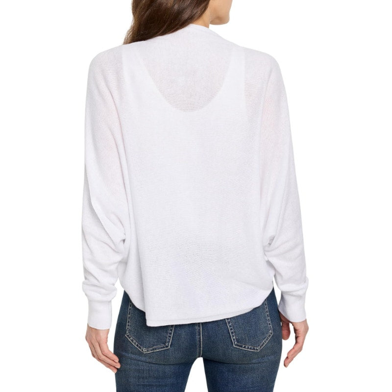 NIC + ZOE Women's Cotton Cashmere Shrug Cardigan Small White Long Sleeve NWT