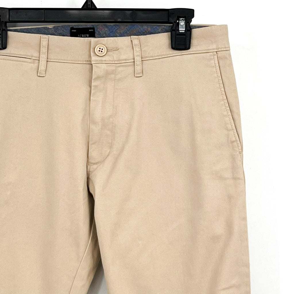 J.CREW Mens 484 Slim-fit Stretch Chino Pants 30x30 Tan Weathered Chino AR885 NWT