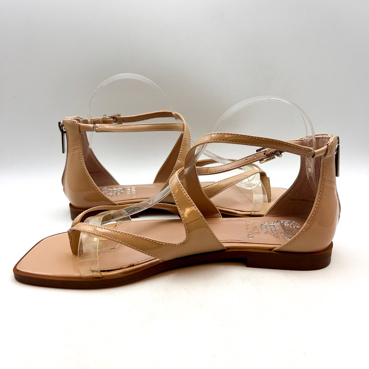 VINCE CAMUTO Women's Lomeeana Flat Sandals Size 8.5 Soft Blush Leather NWOB