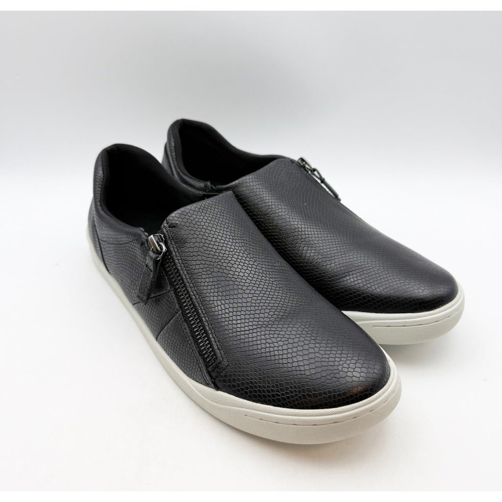 SoftWalk Womens Arezzo Casual Sneakers Size 10.5 NARROW Black Snake Leather NIB