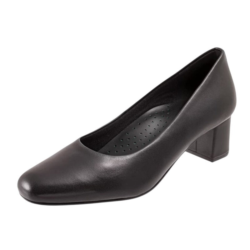 Trotters Womens Daria Pumps Size 9 WW Black Leather Heels NIB