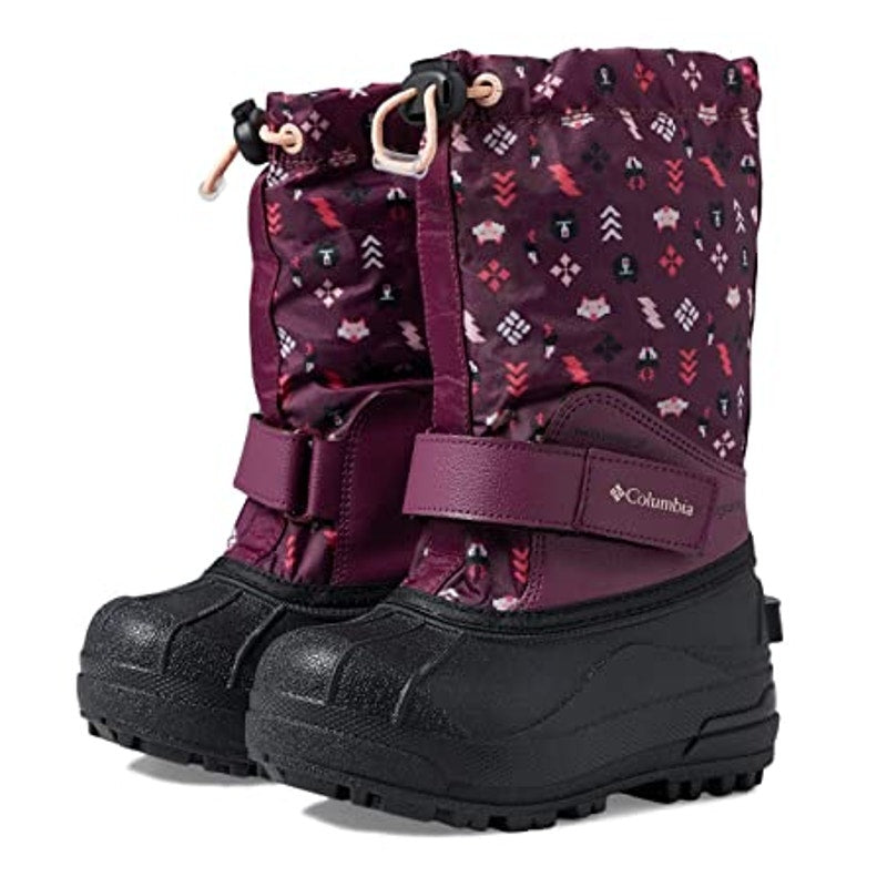 Columbia Girls Powderbug Forty Winter Boots US 9 Purple Waterproof Insulated NIB