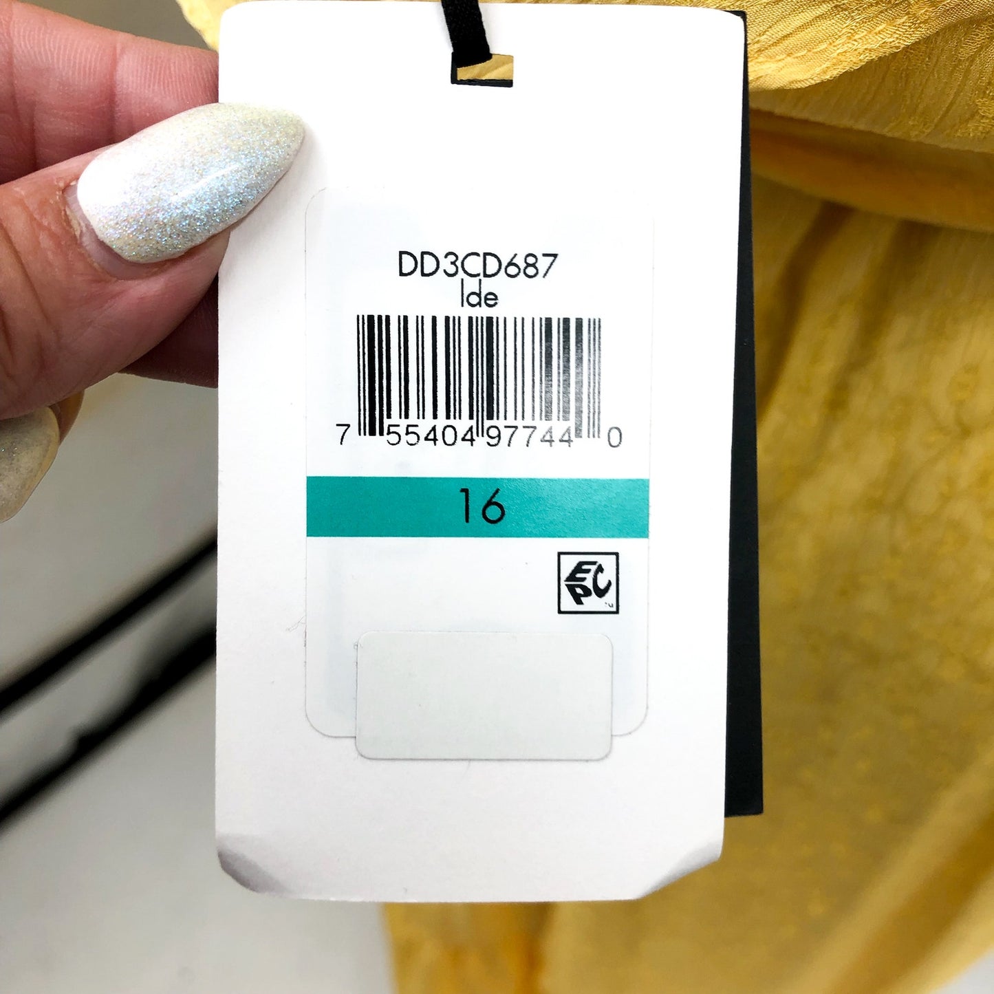 DKNY Womens Ruffle V-Neck Dress Size 16 Yellow Lemonade Tie Waist NWT