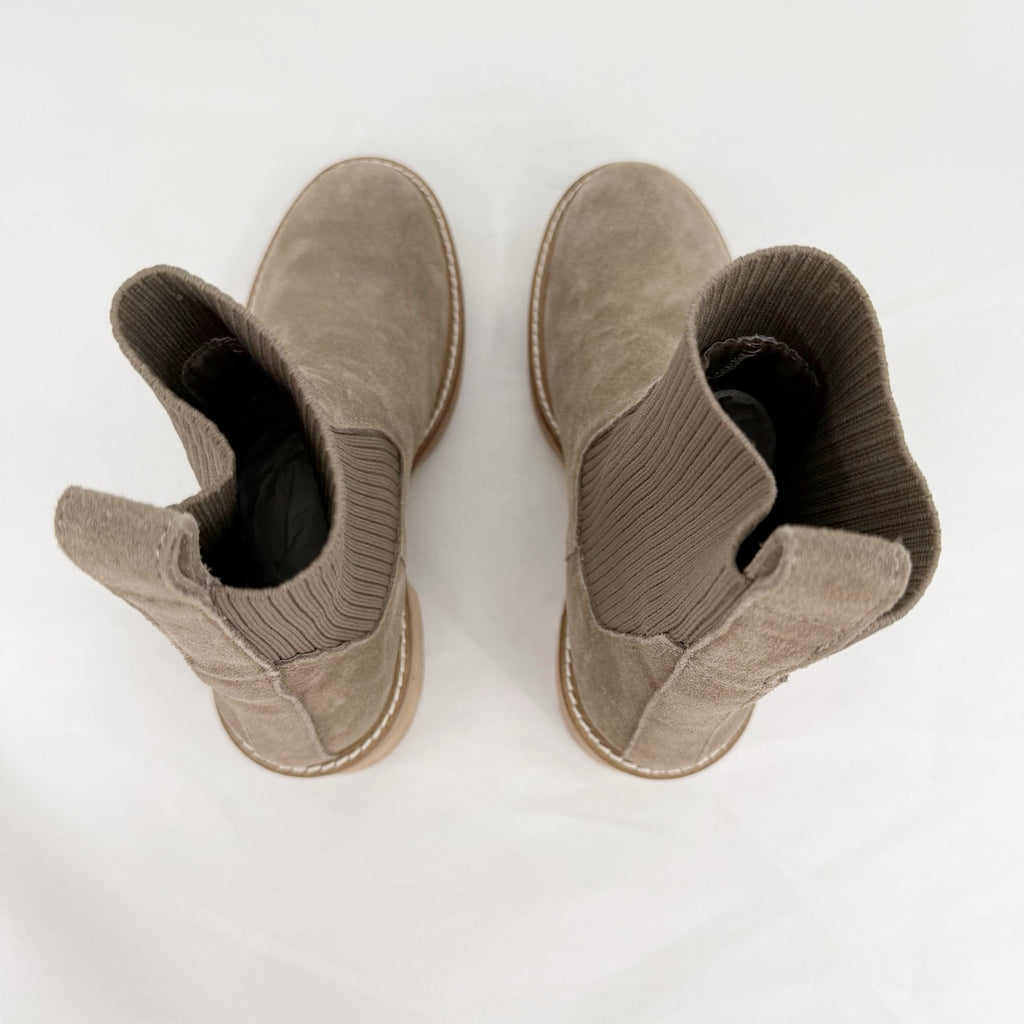Steve Madden Womens Kiley Ankle Bootie US 7 M EU 37.5 Taupe Brown Suede NWOB