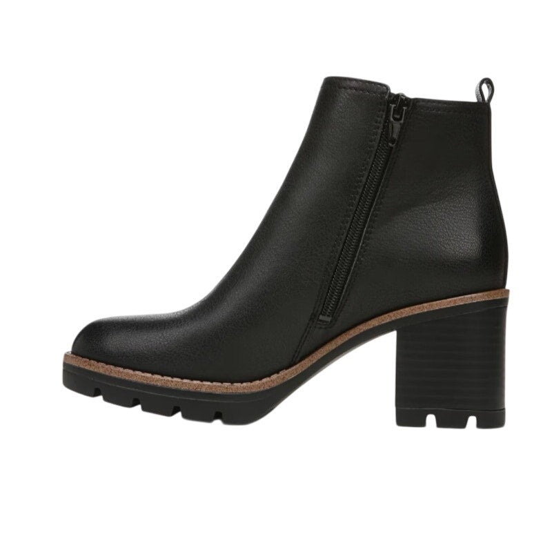 Naturalizer Womens Madalynn Ankle Bootie Size 8 Wide Black Water Repellent NIB