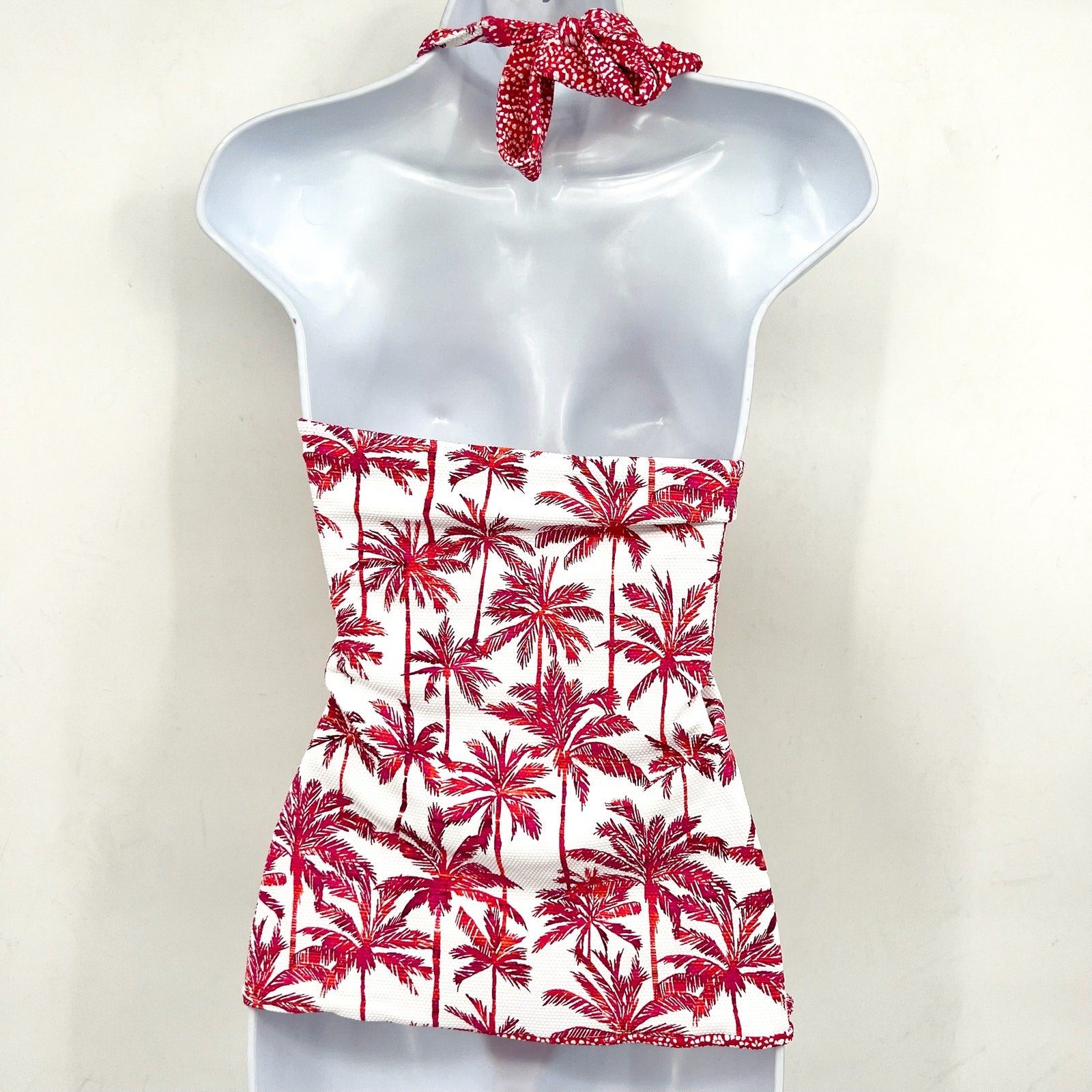 TOMMY BAHAMA Island Cays Halter Tankini XL Pink Maui Pointelle Reversible NWT