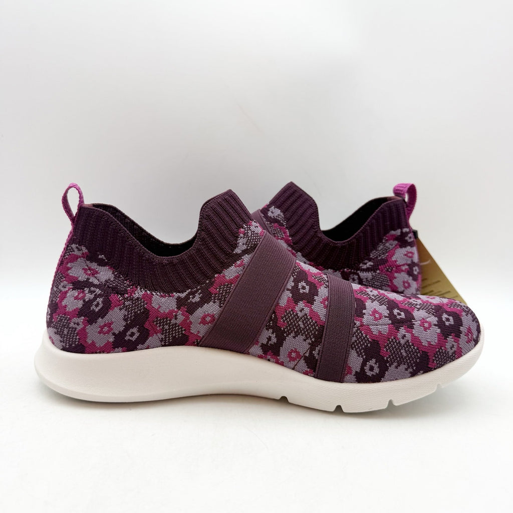 Spenco Womens Karma Stretch Sneakers US 9.5 M EU 40 Fuchsia Floral Purple NIB