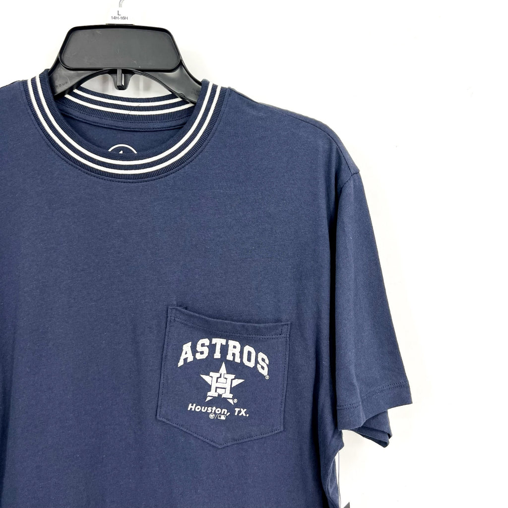47 BRAND Mens Houston Astros Top Line Stewart Tee Small Blue Short Sleeve NWT