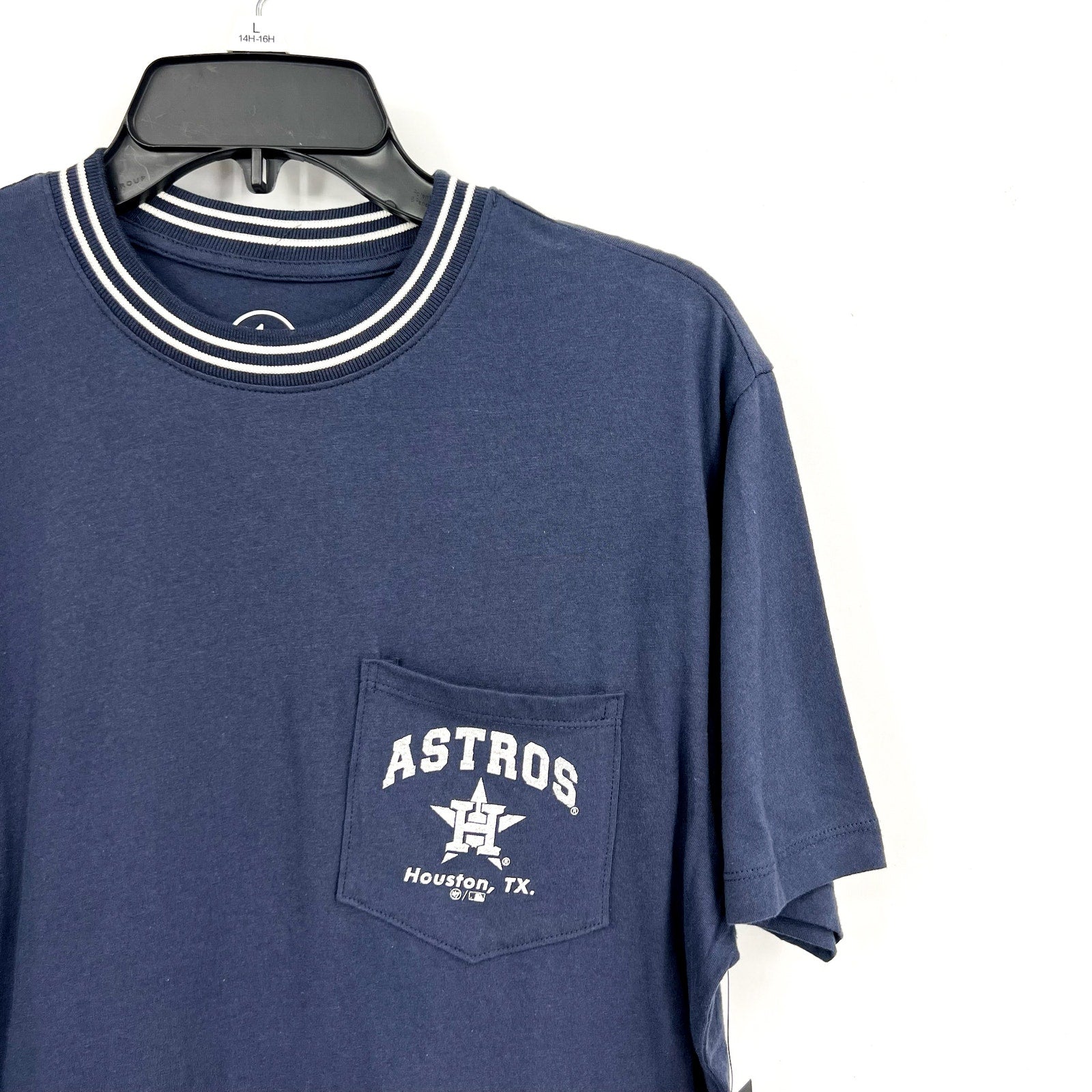 47 BRAND Mens Houston Astros Top Line Stewart Tee Small Blue Short Sleeve NWT