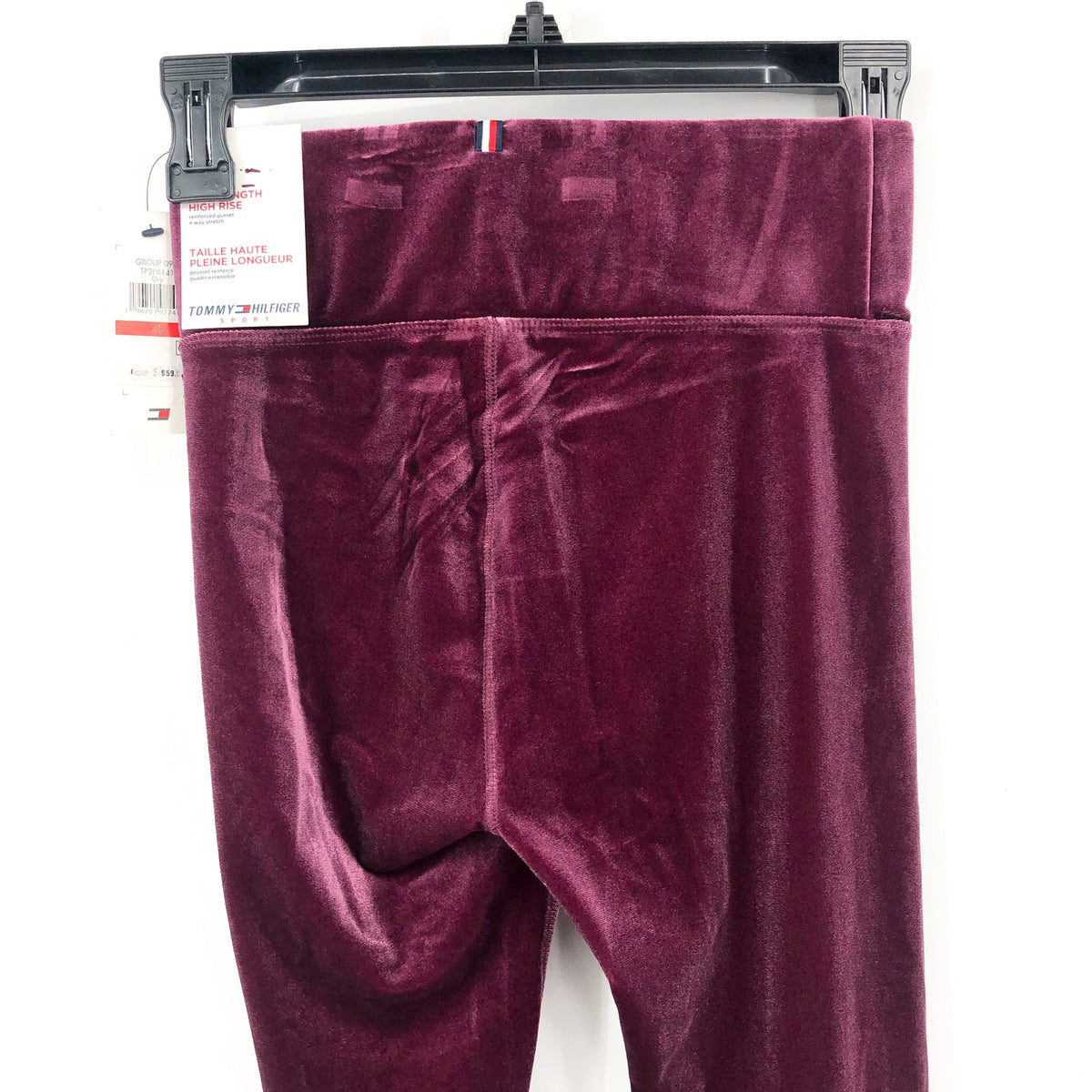 TOMMY HILFIGER Women's Velvet Active Leggings Crushed Grape XS
