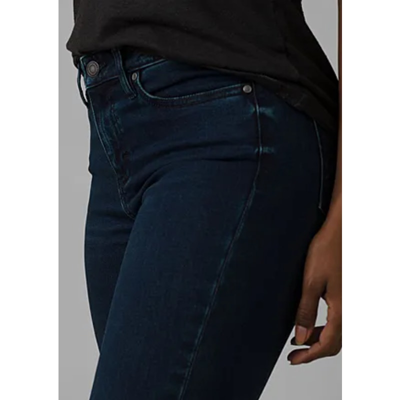 PRANA Women's Sienna Jeans Size 12 Deep Blue Mid Rise Skinny Stretch NWT