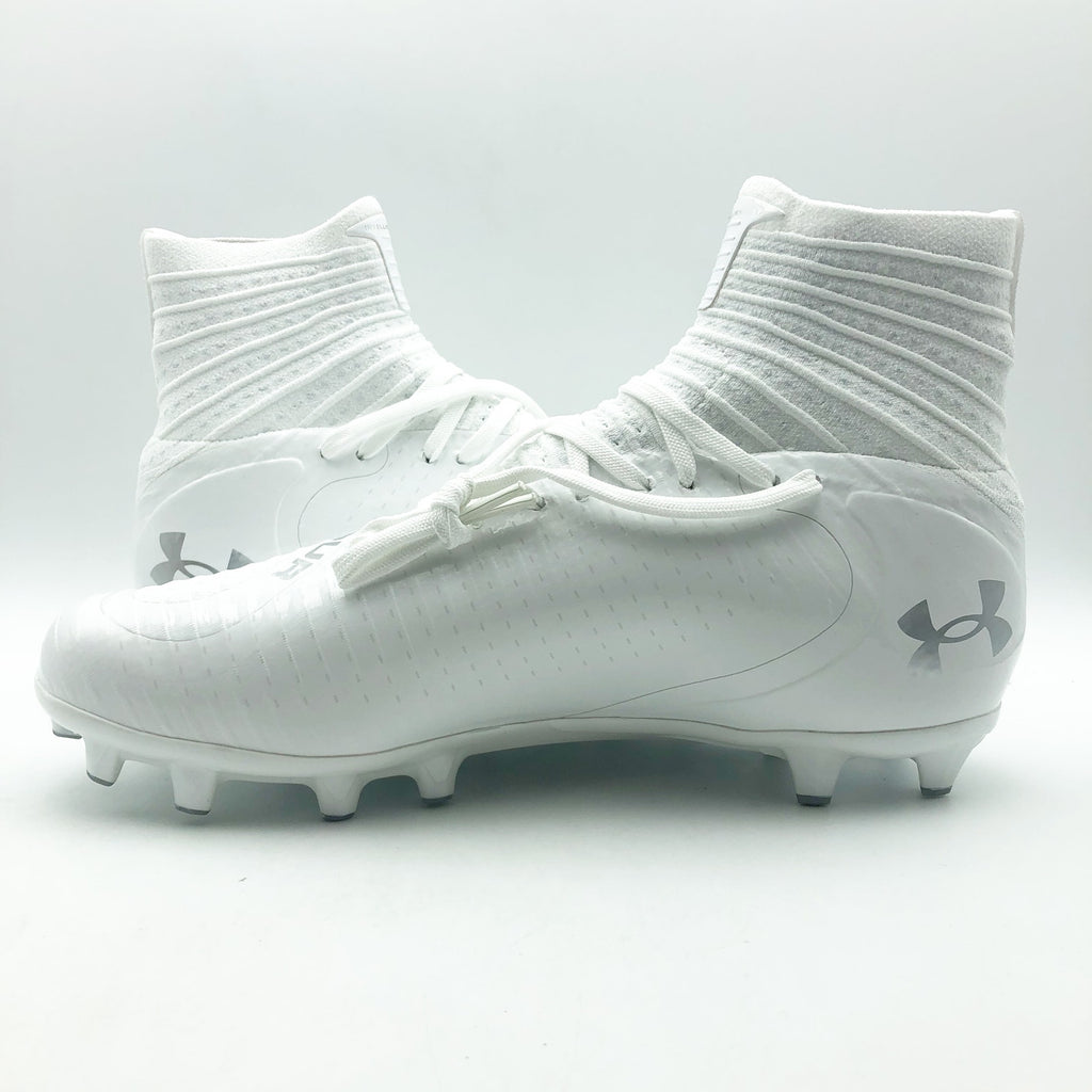 Under Armour Mens Highlight MC 2.0 High Top Football Cleats Size 9.5 White NWOB
