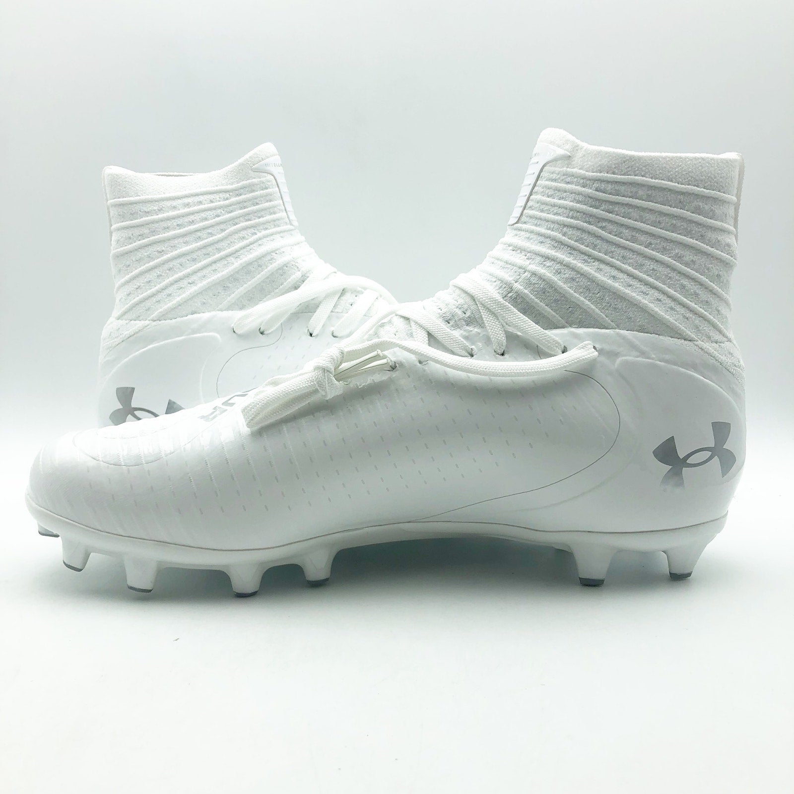 Under Armour Mens Highlight MC 2.0 High Top Football Cleats Size 9.5 White NWOB