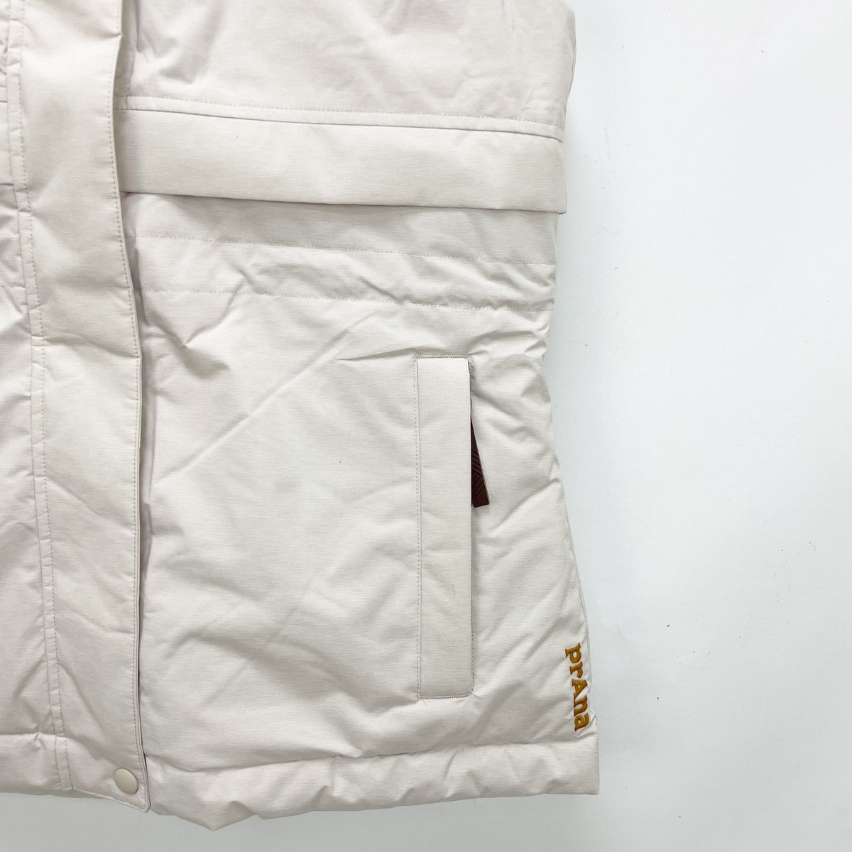 Prana Womens Banajaara Down Vest XS Cream Puffer Hooded Faux Fur NWT $250