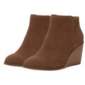 Lucky Brand Womens Zorla Wedge Ankle Bootie Size 11 M Brown Suede NWOB