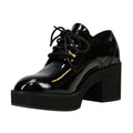 Eileen Fisher Womens Judd Derby Oxford Heel US 7.5 Black Patent Leather NWOB