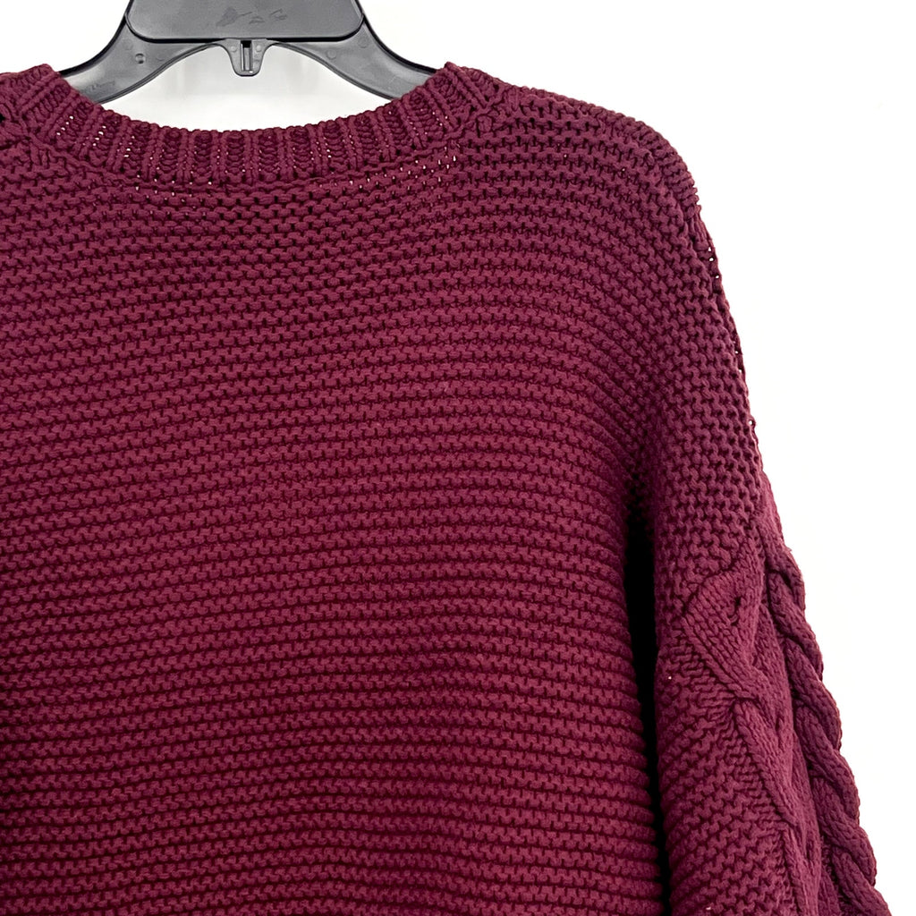BARDOT Women's Bell Knit Sweater Dress Size 8 Burgundy Red Long Sleeve NWT