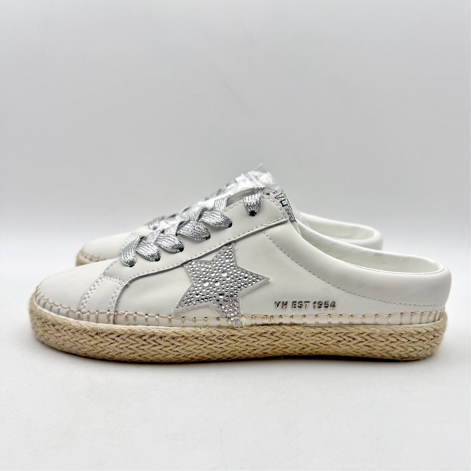 Vintage Havana Womens Melody Slip On Sneakers US 7 Off White Leather Mules NWOB